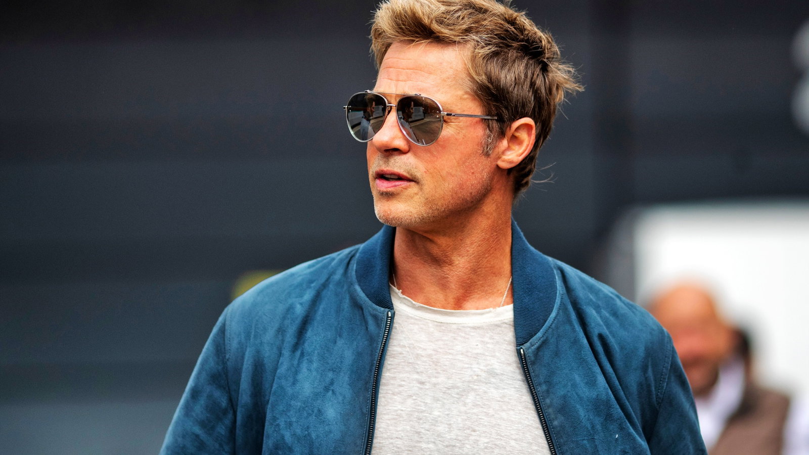 Brad Pitt (USA) Actor. Formula 1 World Championship, Rd 11, British Grand Prix, Silverstone, England, Preparation Day.
-
