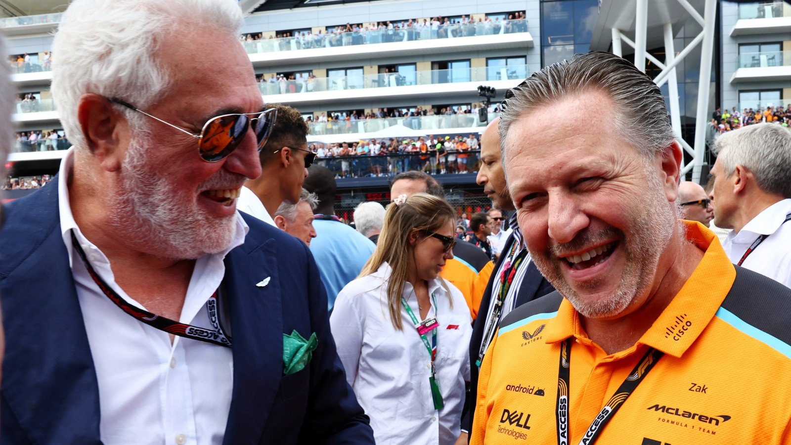 Lawrence Stroll and Zak Brown