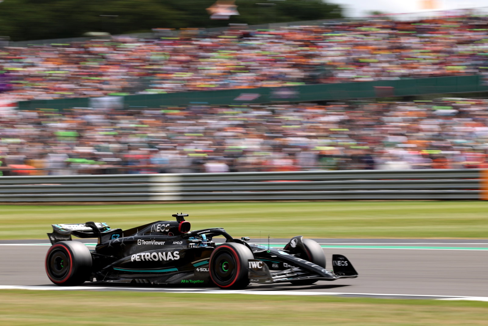 George Russell (GBR) Mercedes AMG F1 W14. Formula 1 World Championship, Rd 11, British Grand Prix, Silverstone, England,