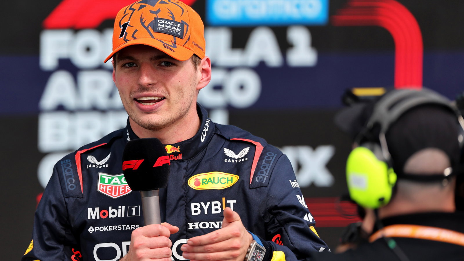 Race winner Max Verstappen (NLD) Red Bull Racing in parc ferme. Formula 1 World Championship, Rd 11, British Grand Prix,