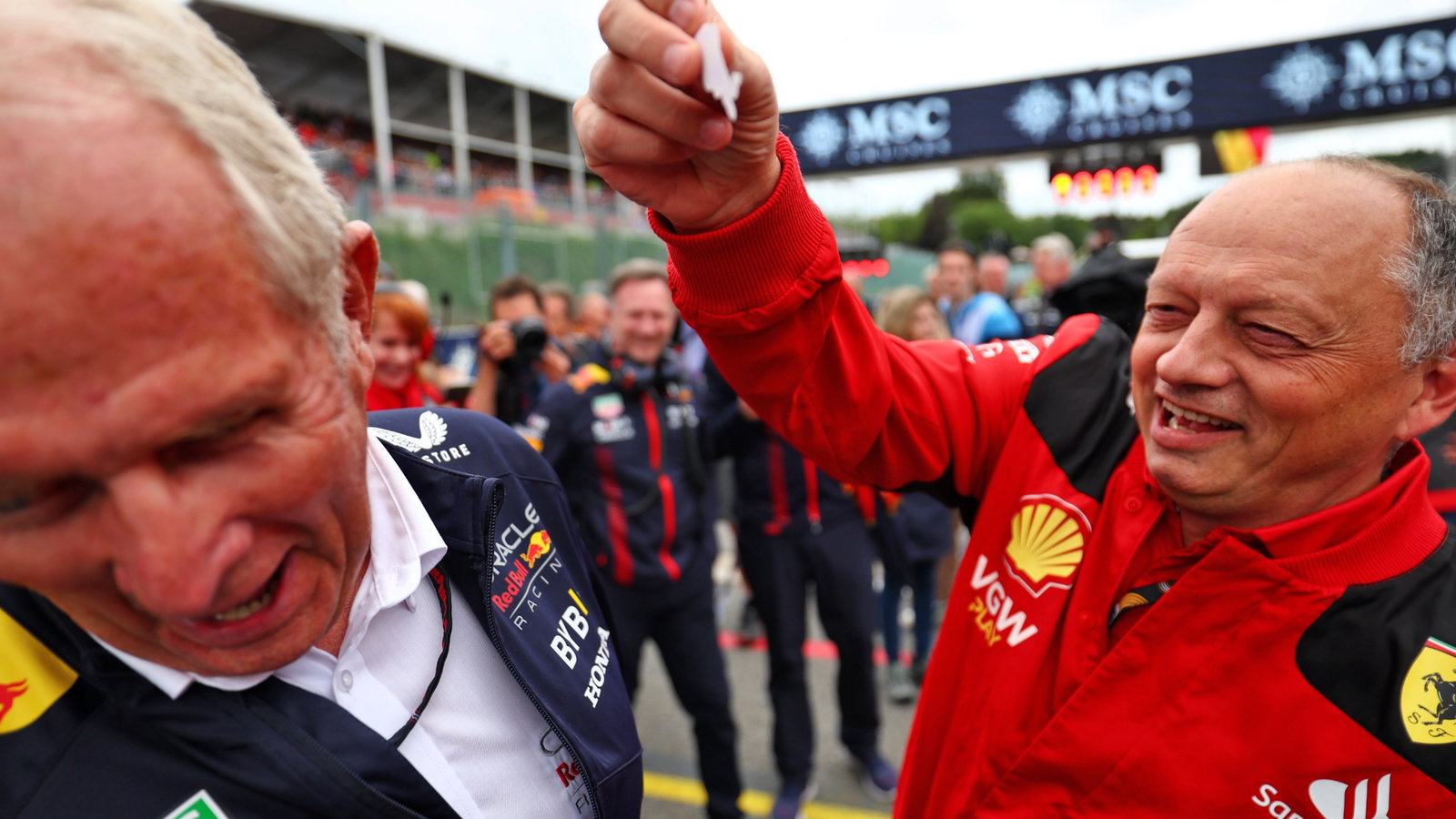 Helmut Marko and Fred Vasseur