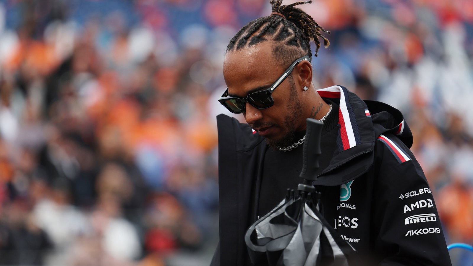 Lewis Hamilton (GBR) Mercedes AMG F1 on the drivers' parade. Formula 1 World Championship, Rd 14, Dutch Grand Prix,