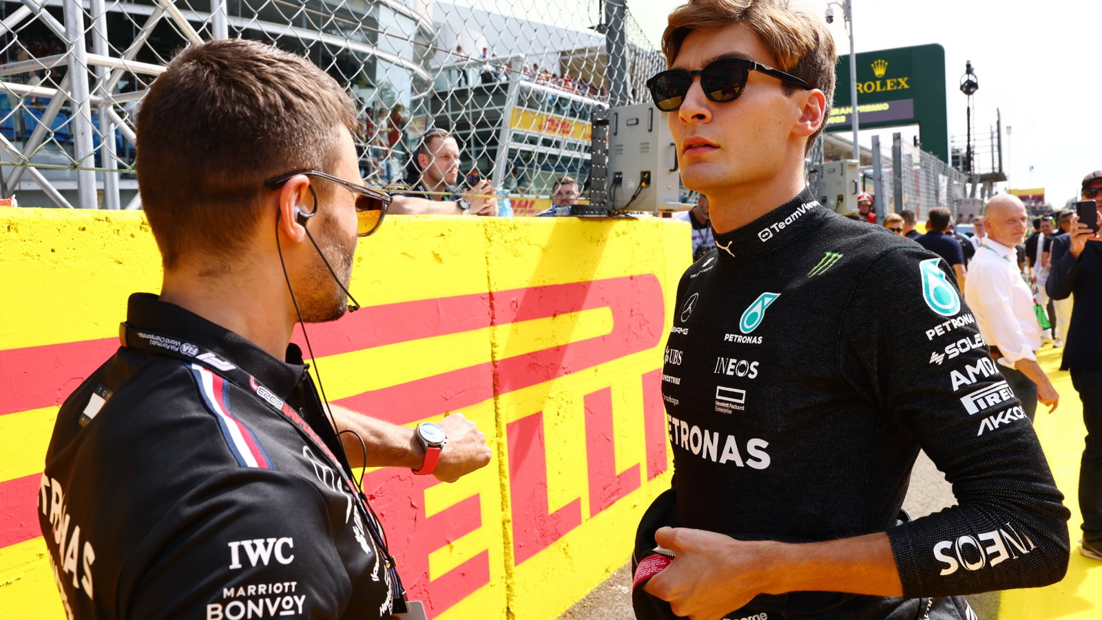 George Russell (GBR) Mercedes AMG F1 on the grid. Formula 1 World Championship, Rd 15, Italian Grand Prix, Monza, Italy,