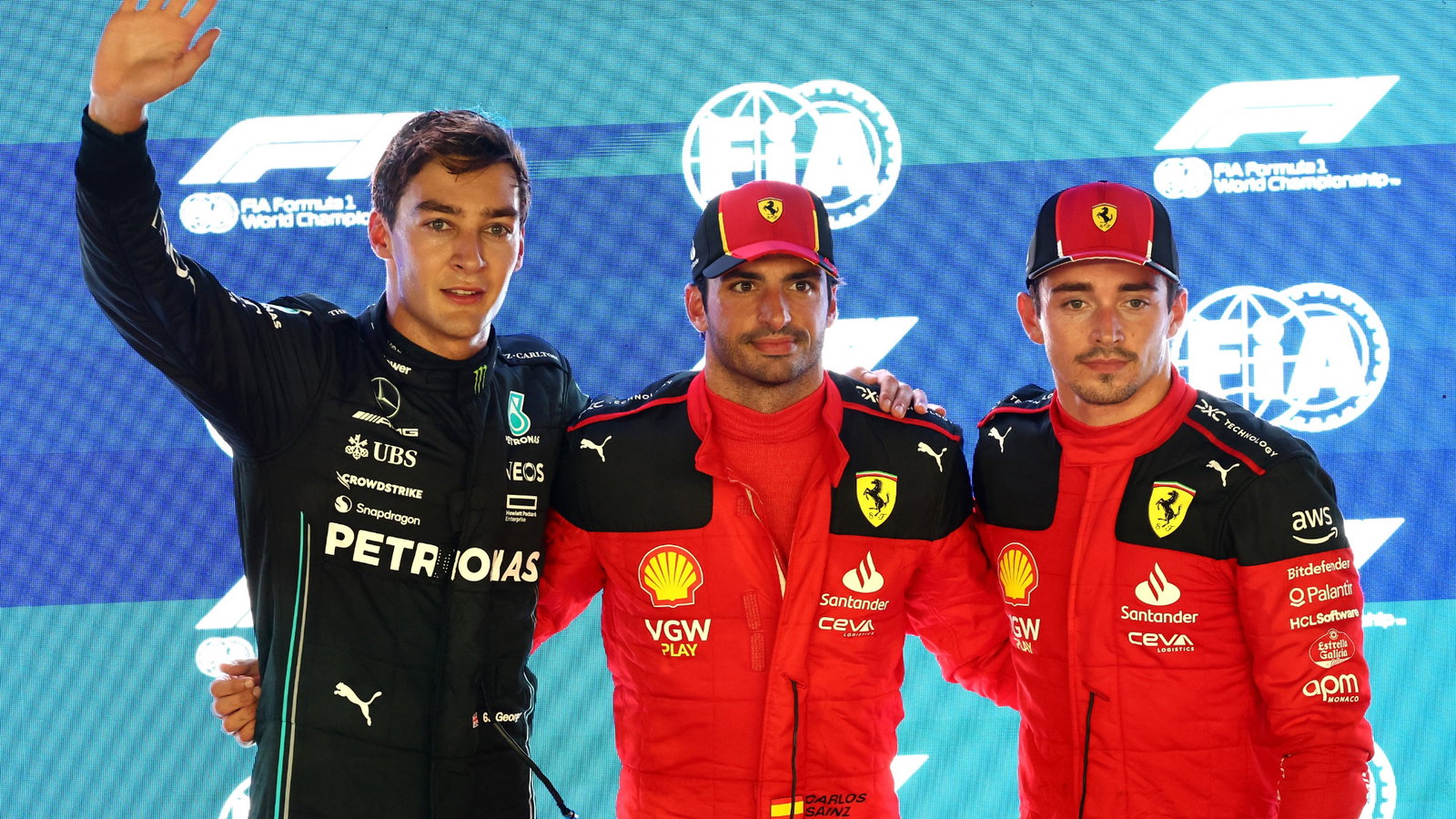 Carlos Sainz Jr (ESP) Ferrari qualifies in pole 