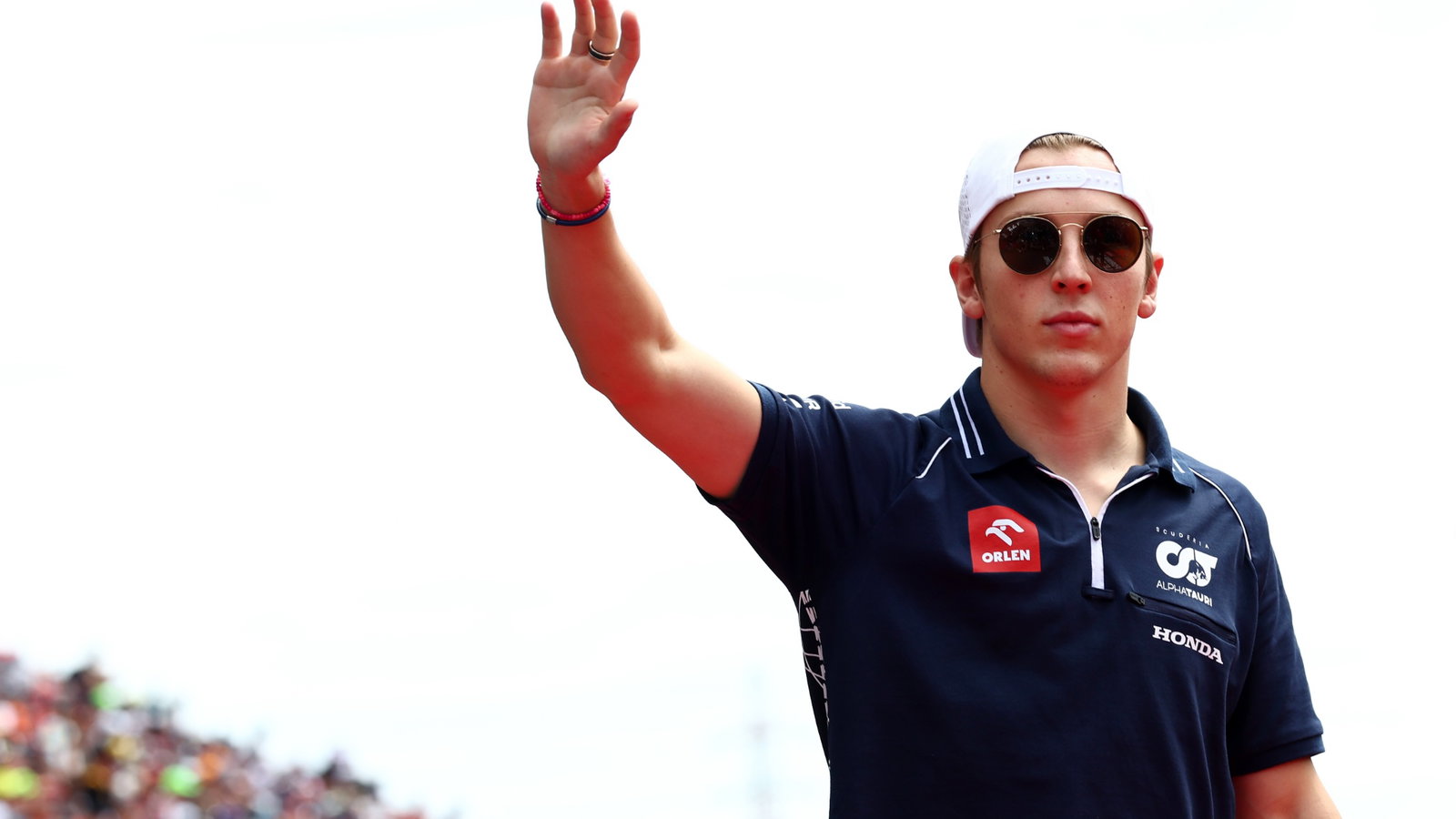 Liam Lawson (NZL) AlphaTauri on the drivers' parade. Formula 1 World Championship, Rd 17, Japanese Grand Prix, Suzuka,