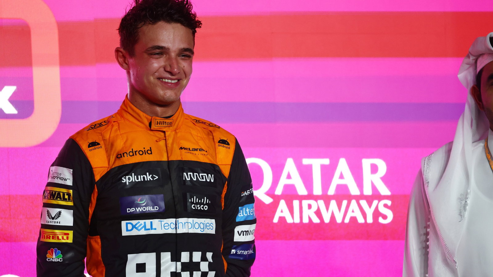 3rd place Lando Norris (GBR) McLaren. Formula 1 World Championship, Rd 18, Qatar Grand Prix, Doha, Qatar, Race Day.-