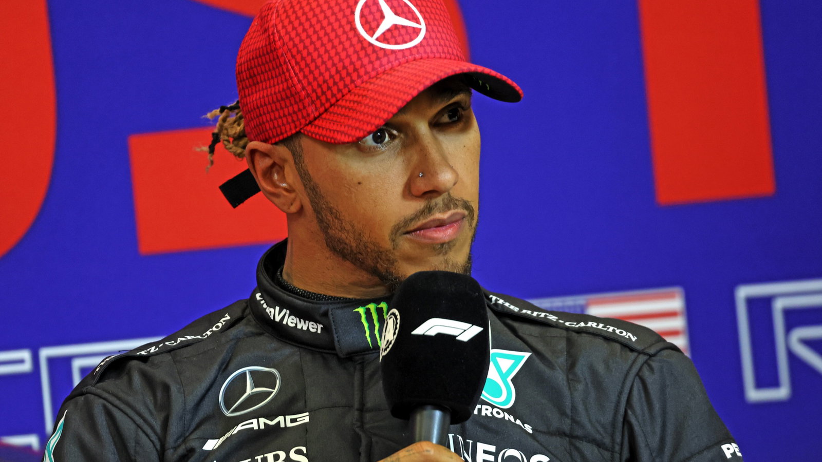 Lewis Hamilton (GBR) Mercedes AMG F1 in the post qualifying FIA Press Conference. Formula 1 World Championship, Rd 19,