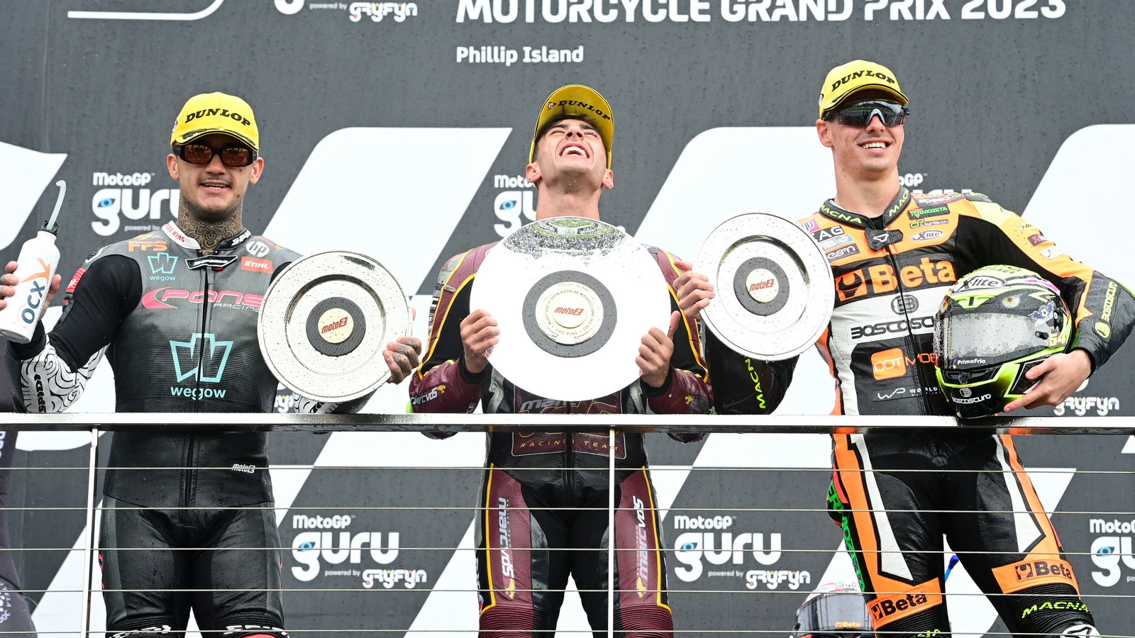 Aron Canet, Tony Arbolino, Fermin Aldeguer, Moto2 race, Australian MotoGP 22 October