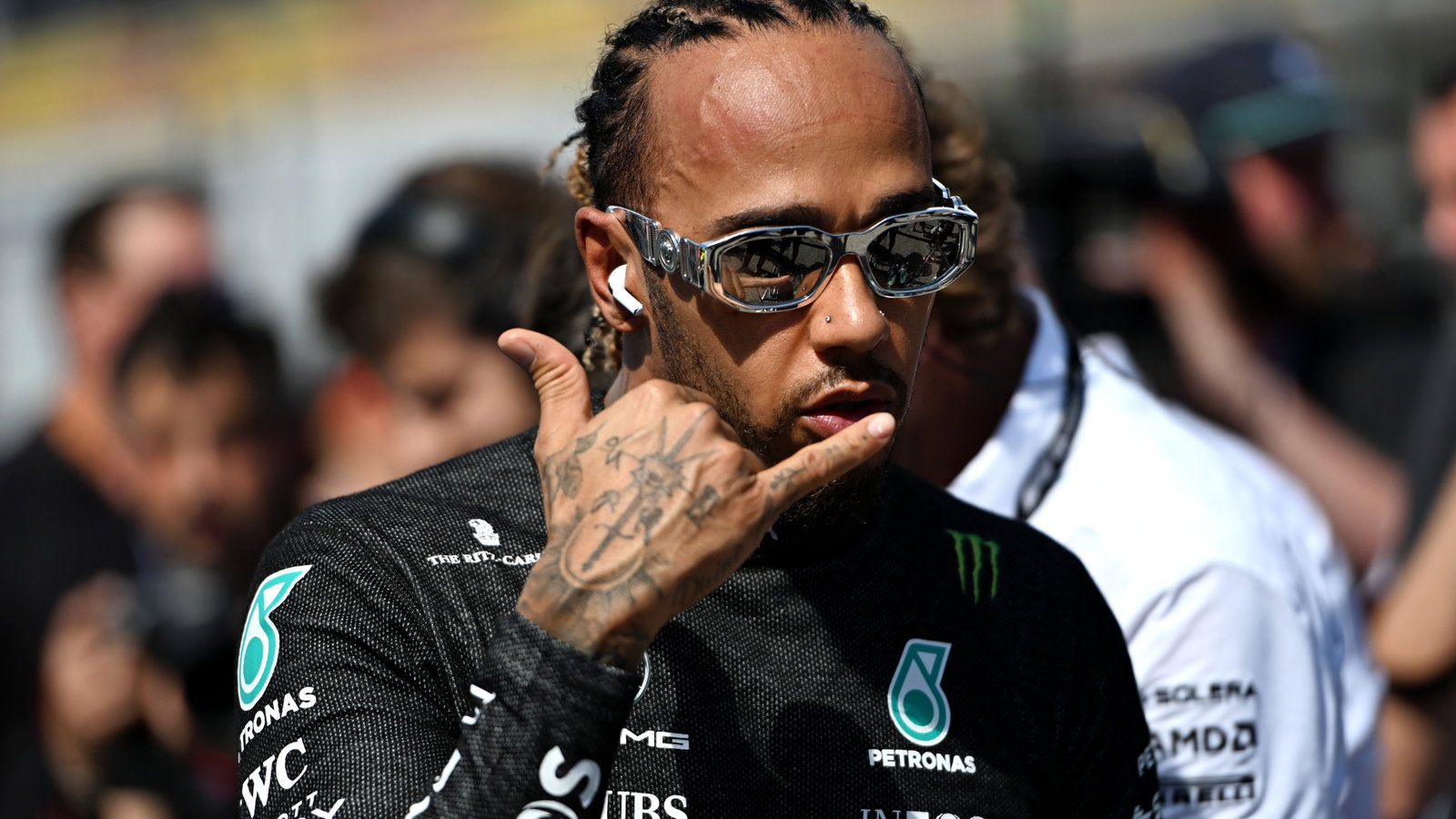 Lewis Hamilton (GBR) Mercedes AMG F1 on the grid. Formula 1 World Championship, Rd 19, United States Grand Prix, Austin,