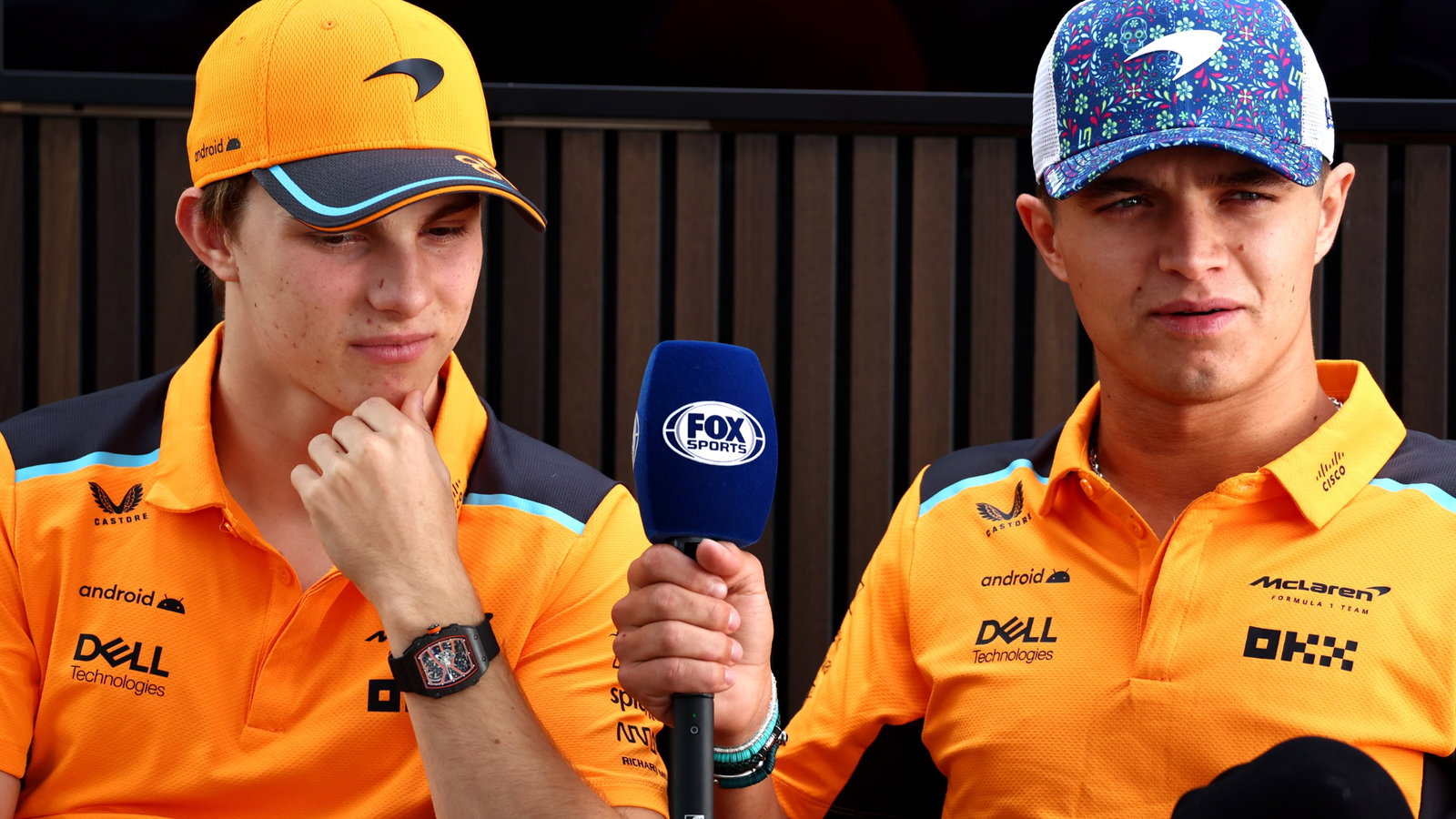 (L to R): Oscar Piastri (AUS) McLaren with team mate Lando Norris (GBR) McLaren. Formula 1 World Championship, Rd 20,