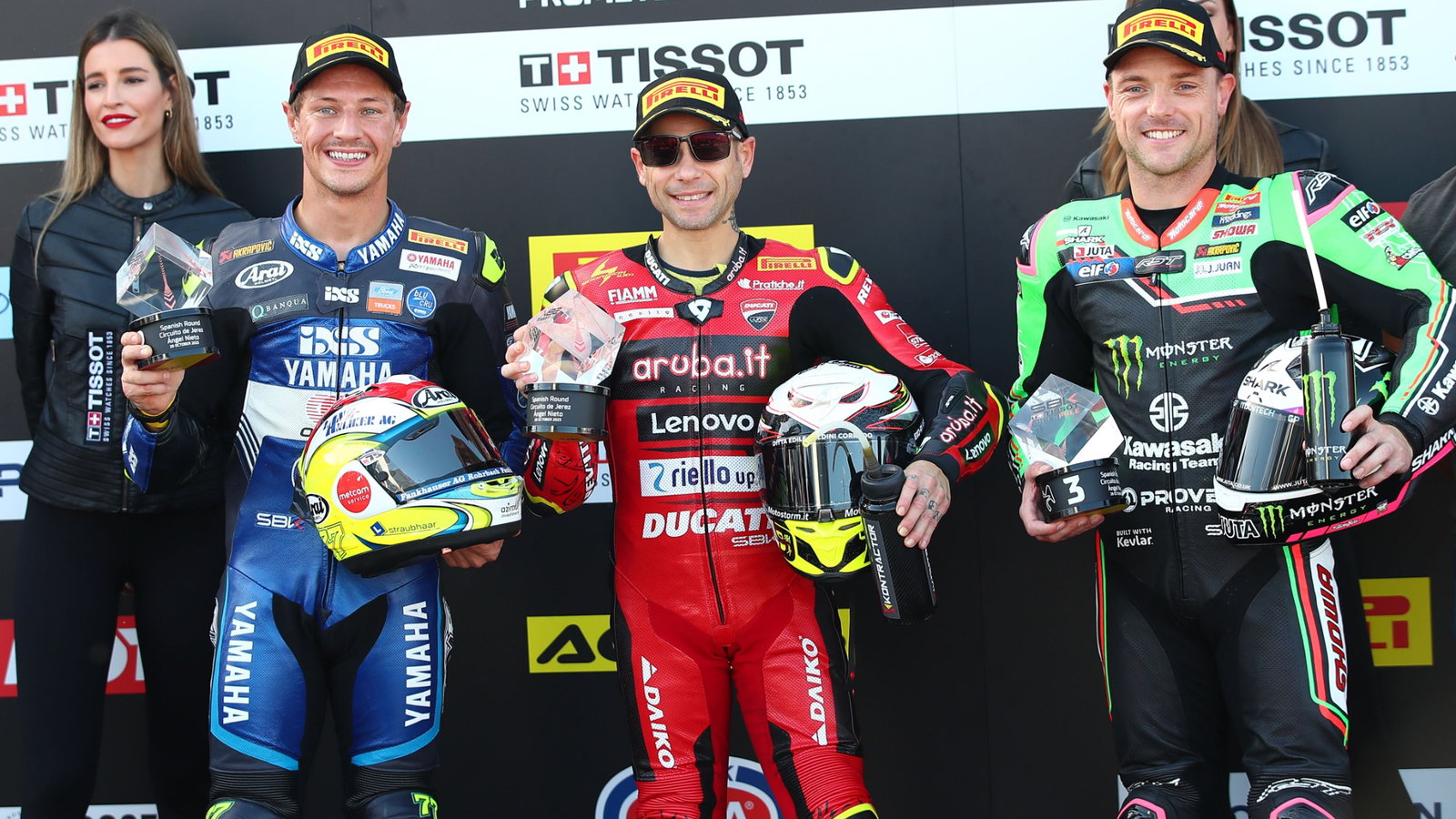 Dominique Aegerter, Alvaro Bautista, Alex Lowes, Spanish WorldSBK, 28 October
