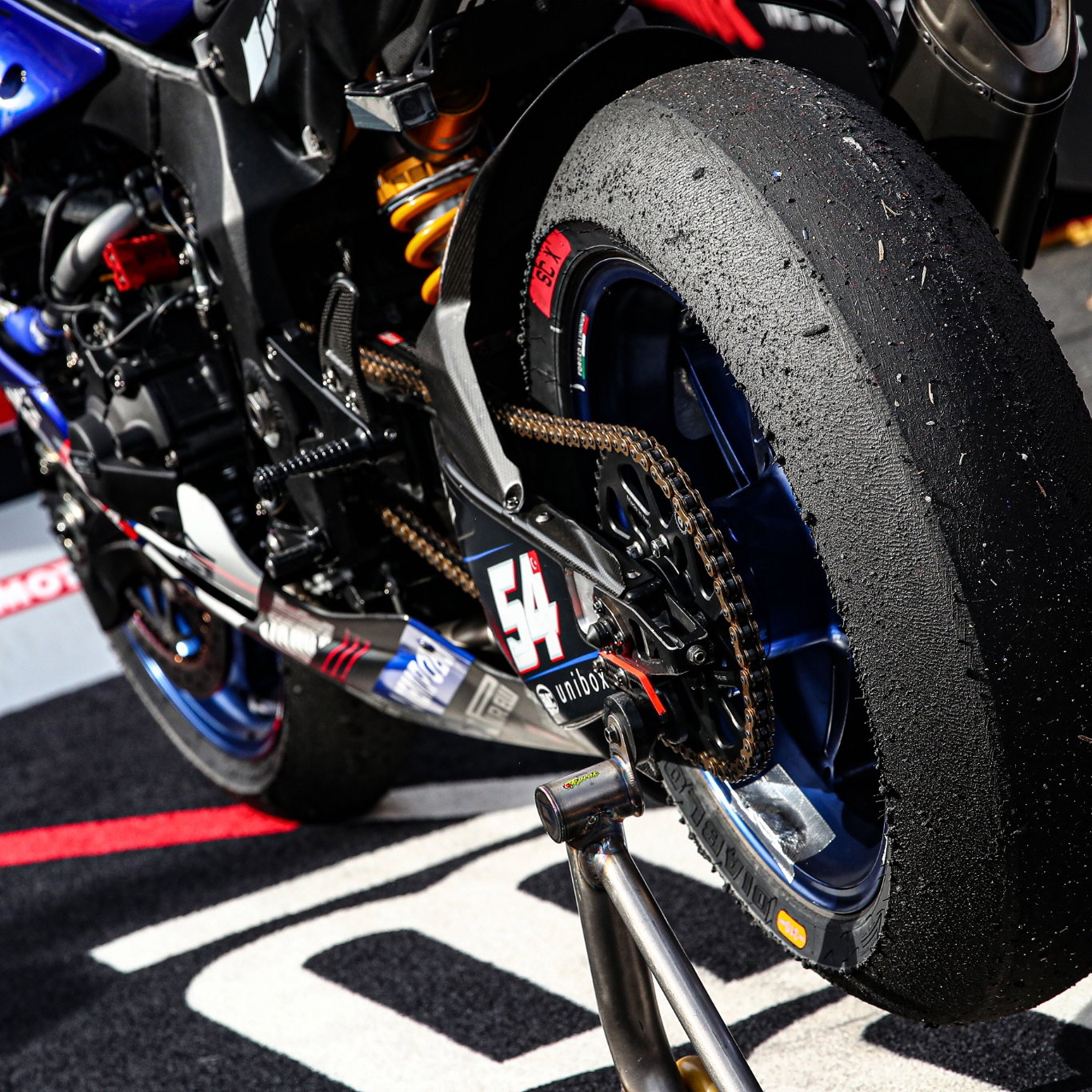 Toprak Razgatlioglu's Pirelli tyre, race 2, Spanish WorldSBK, 29 October