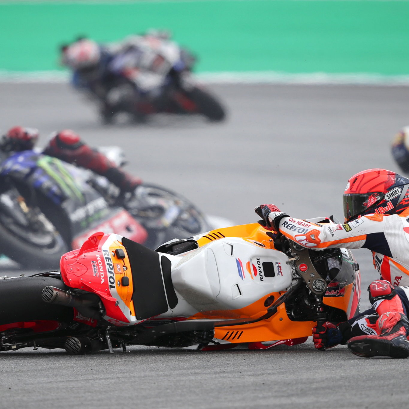 Marc Marquez crash, Tissot sprint race, MotoGP, Malaysia MotoGP, 11 November
