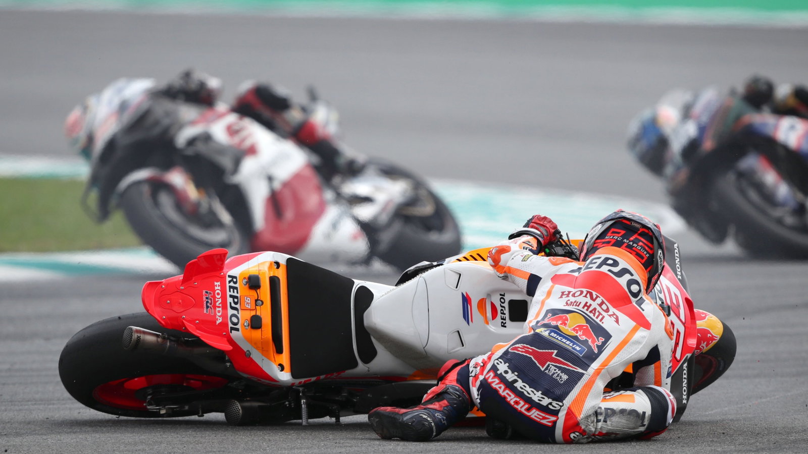 Marc Marquez crash, Tissot sprint race, MotoGP, Malaysia MotoGP, 11 November