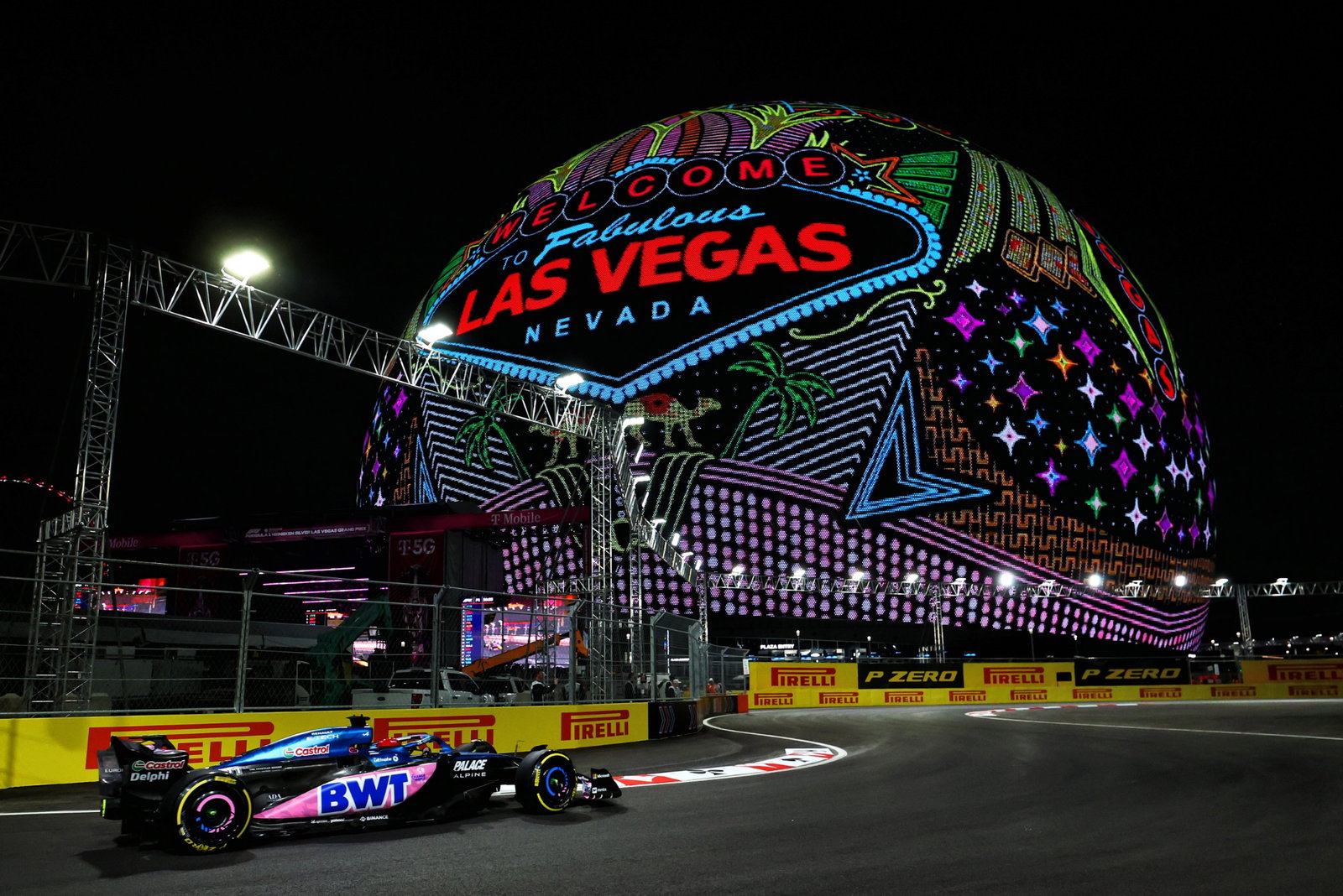 Esteban Ocon (FRA) Alpine F1 Team A523. Formula 1 World Championship, Rd 22, Las Vegas Grand Prix, Las Vegas, Nevada, USA,
