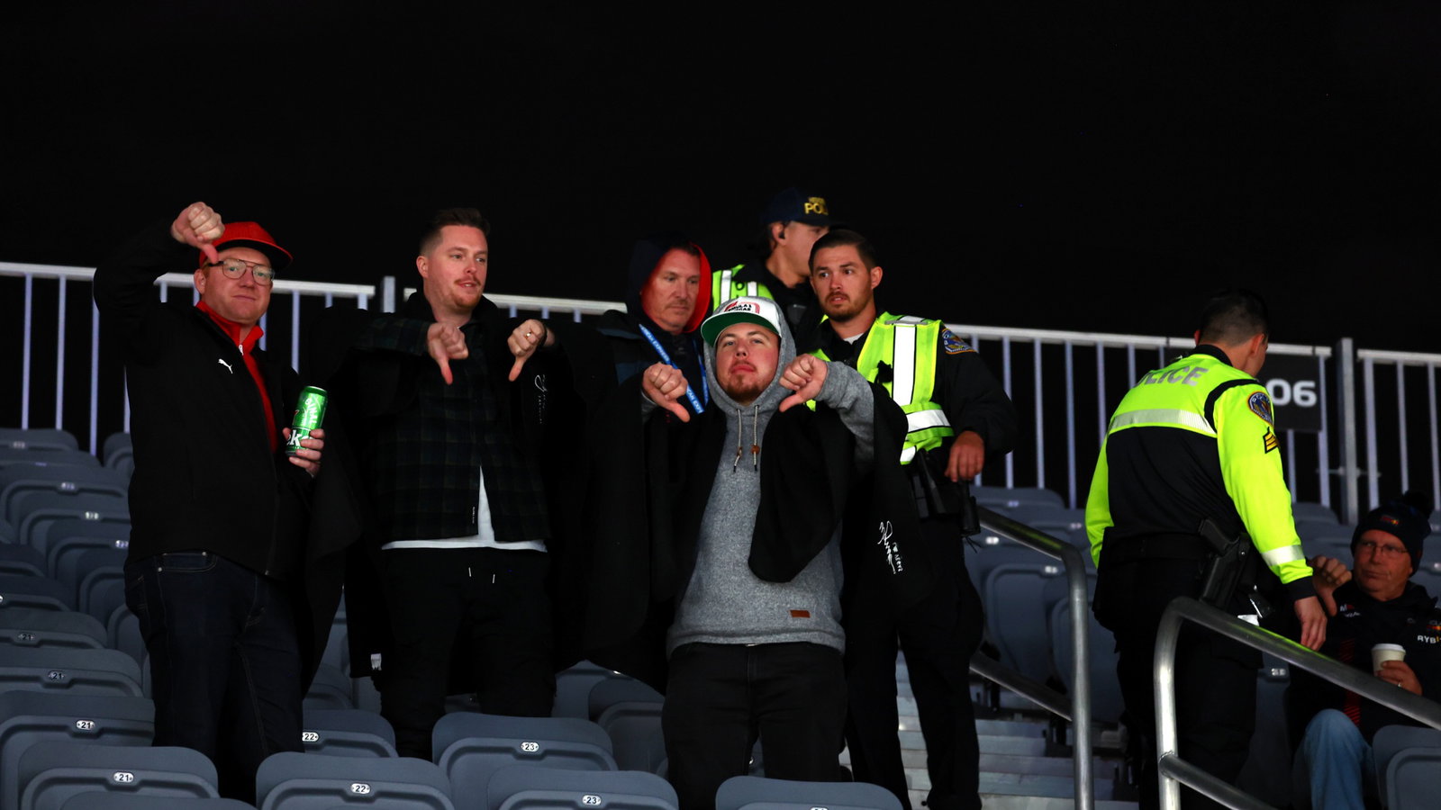 Fans show their displeasure as Police 