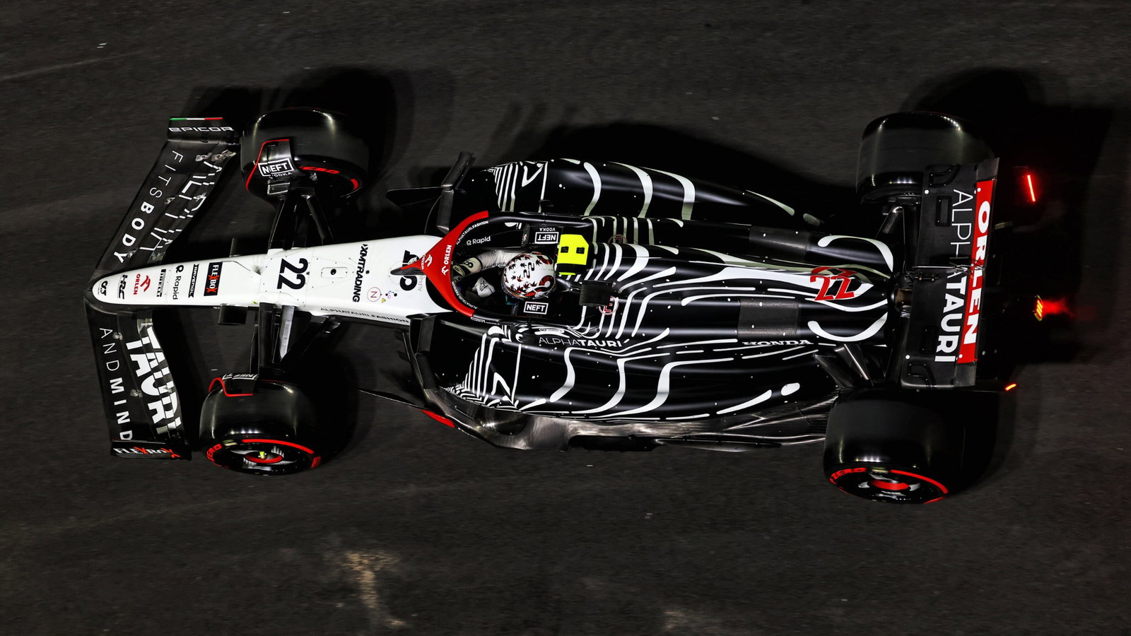 Yuki Tsunoda (JPN) AlphaTauri AT04. Formula 1 World Championship, Rd 22, Las Vegas Grand Prix, Las Vegas, Nevada, USA,