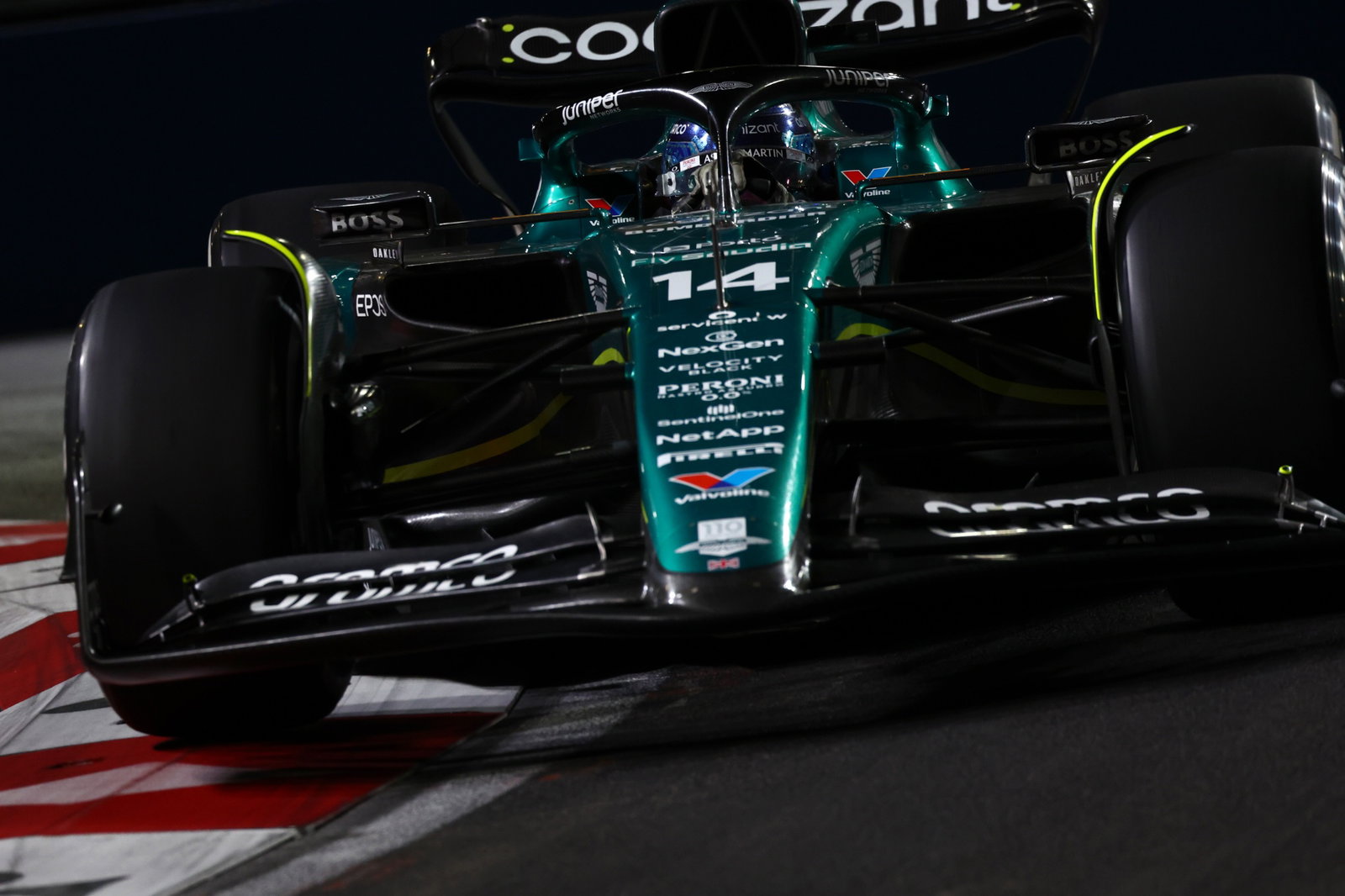 Fernando Alonso (ESP) Aston Martin F1 Team AMR23. Formula 1 World Championship, Rd 22, Las Vegas Grand Prix, Las Vegas,