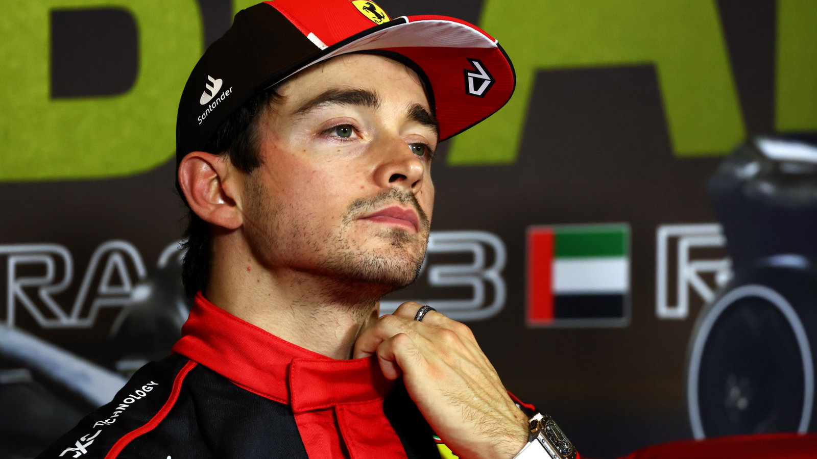 Charles Leclerc (MON) Ferrari in the post qualifying FIA Press Conference. Formula 1 World Championship, Rd 23, Abu Dhabi