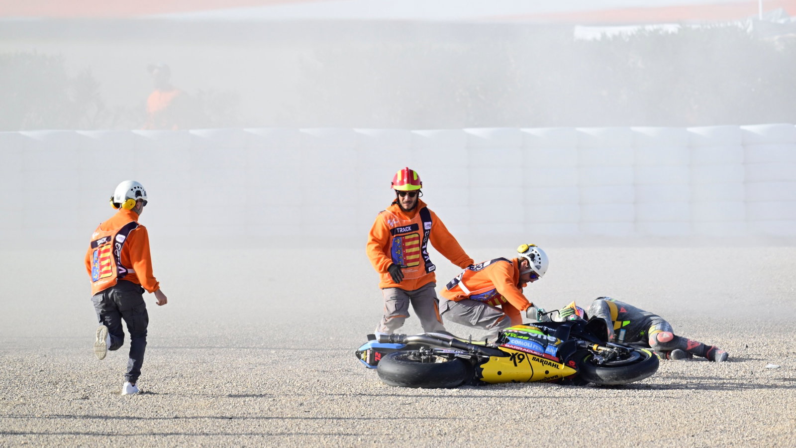 Marco Bezzecchi crash, MotoGP race, Valencia MotoGP, 26 November