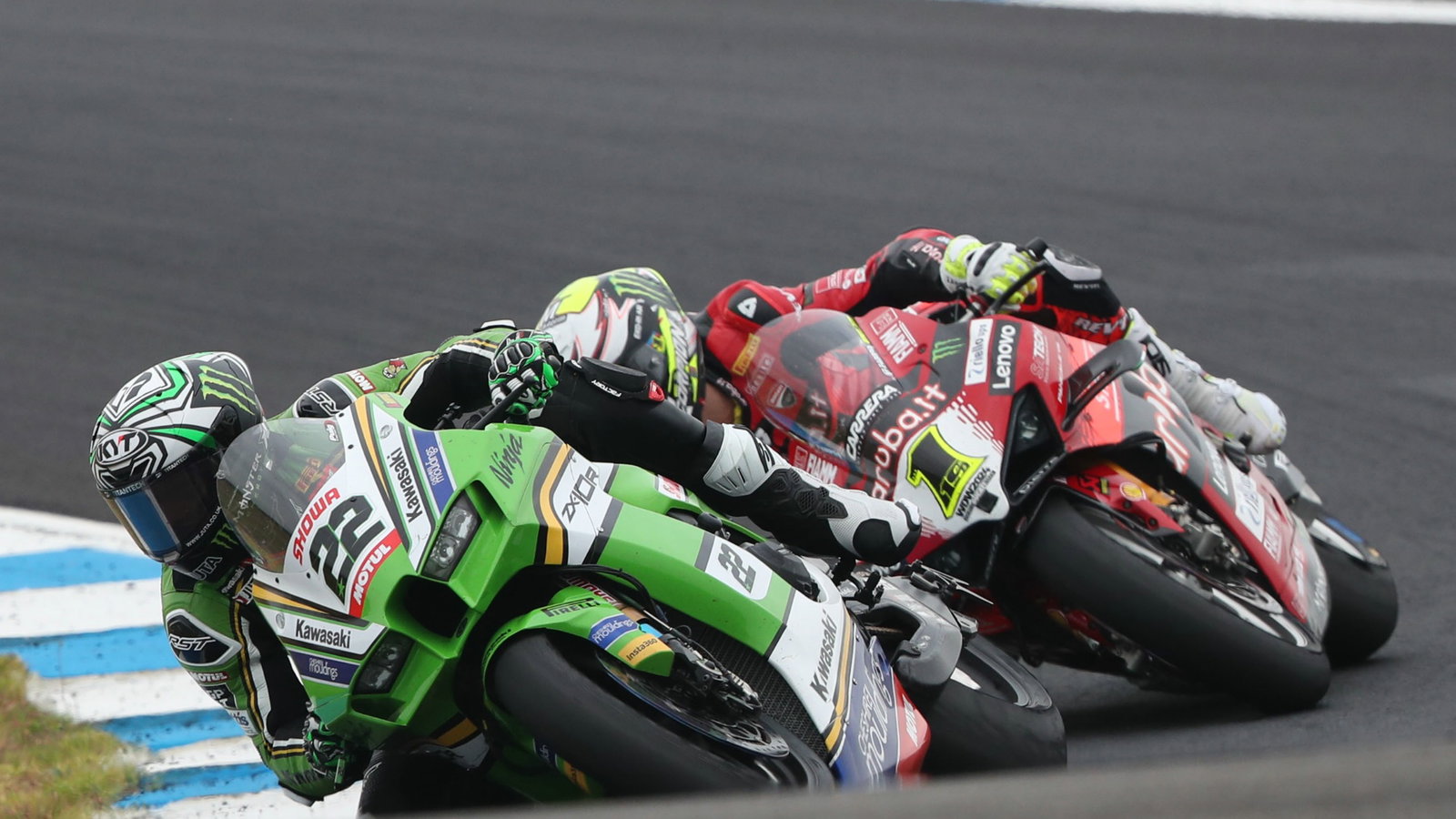 Alex Lowes, Alvaro Bautista, Race 2 Australian WorldSBK, 25 February