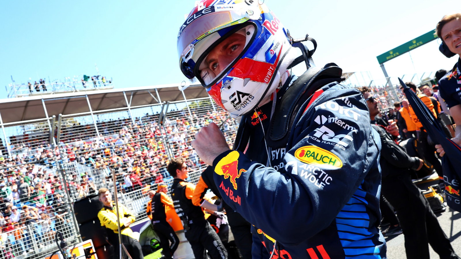 Max Verstappen (NLD) Red Bull Racing on the grid. Formula 1 World Championship, Rd 3, Australian Grand Prix, Albert Park,