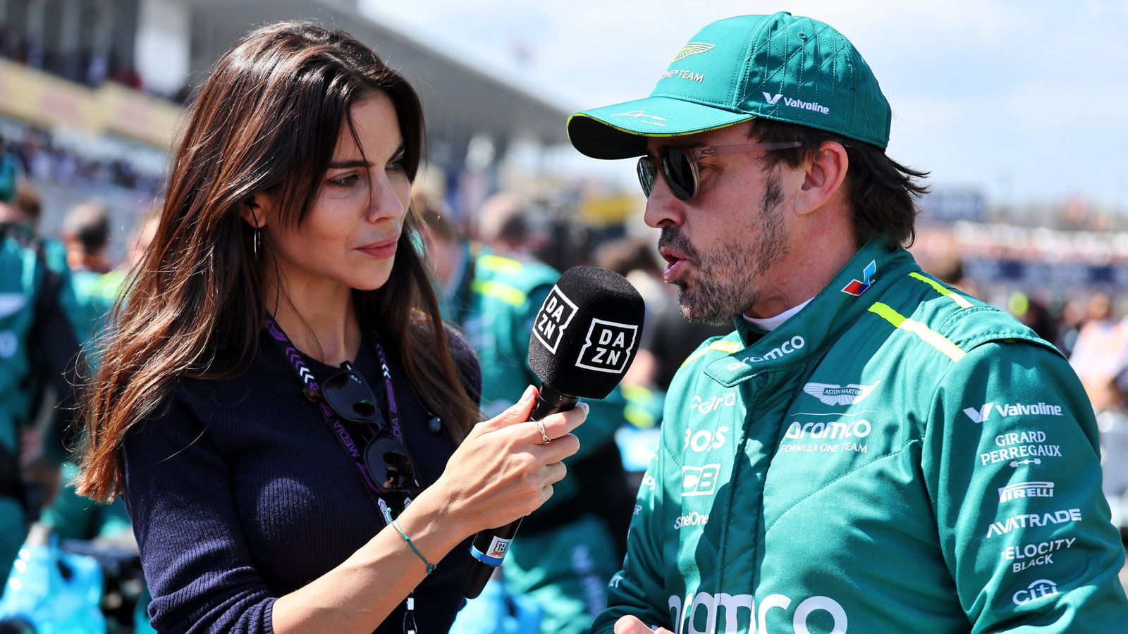 Fernando Alonso (ESP) Aston Martin F1 Team on the grid. Formula 1 World Championship, Rd 4, Japanese Grand Prix, Suzuka,