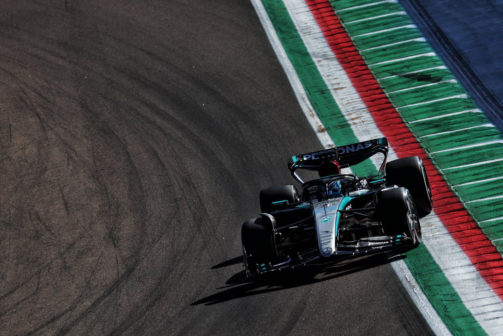 George Russell (GBR) Mercedes AMG F1 W15. Formula 1 World Championship, Rd 7, Emilia Romagna Grand Prix, Imola, Italy,