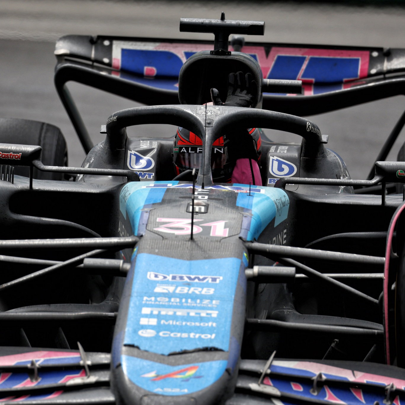 Esteban Ocon (FRA) Alpine F1 Team A524 waves at the end of the race. Formula 1 World Championship, Rd 9, Canadian Grand