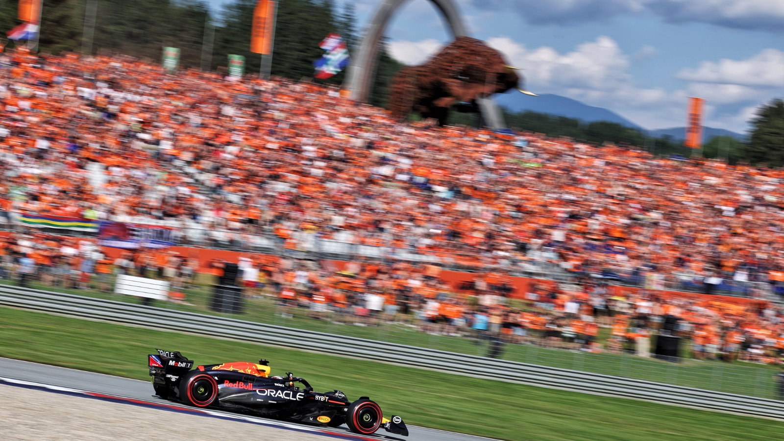 Max Verstappen (NLD) Red Bull Racing RB20 celebrates his pole position in Sprint qualifying. Formula 1 World Championship,