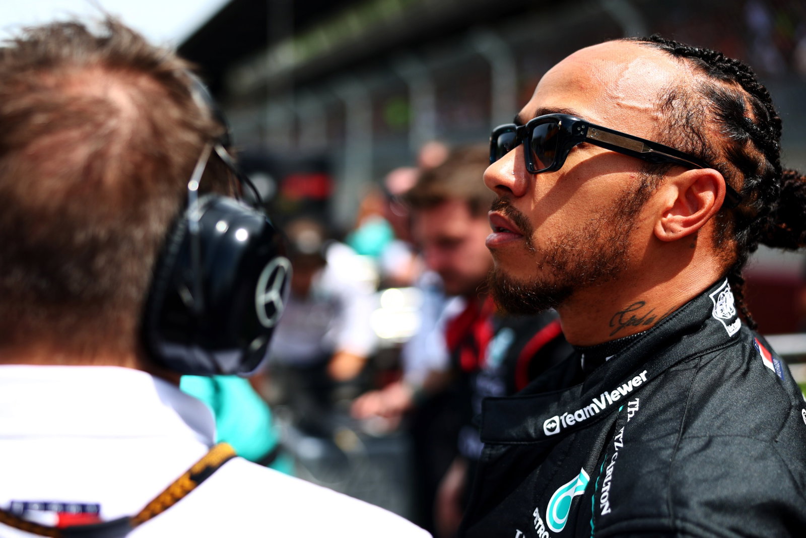 Lewis Hamilton (GBR) Mercedes AMG F1 on the grid. Formula 1 World Championship, Rd 11, Austrian Grand Prix, Spielberg,