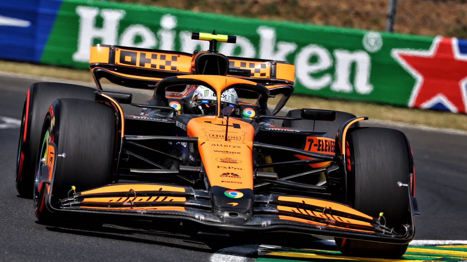 Lando Norris (GBR) McLaren MCL38. Formula 1 World Championship, Rd 13, Hungarian Grand Prix, Budapest, Hungary, Practice