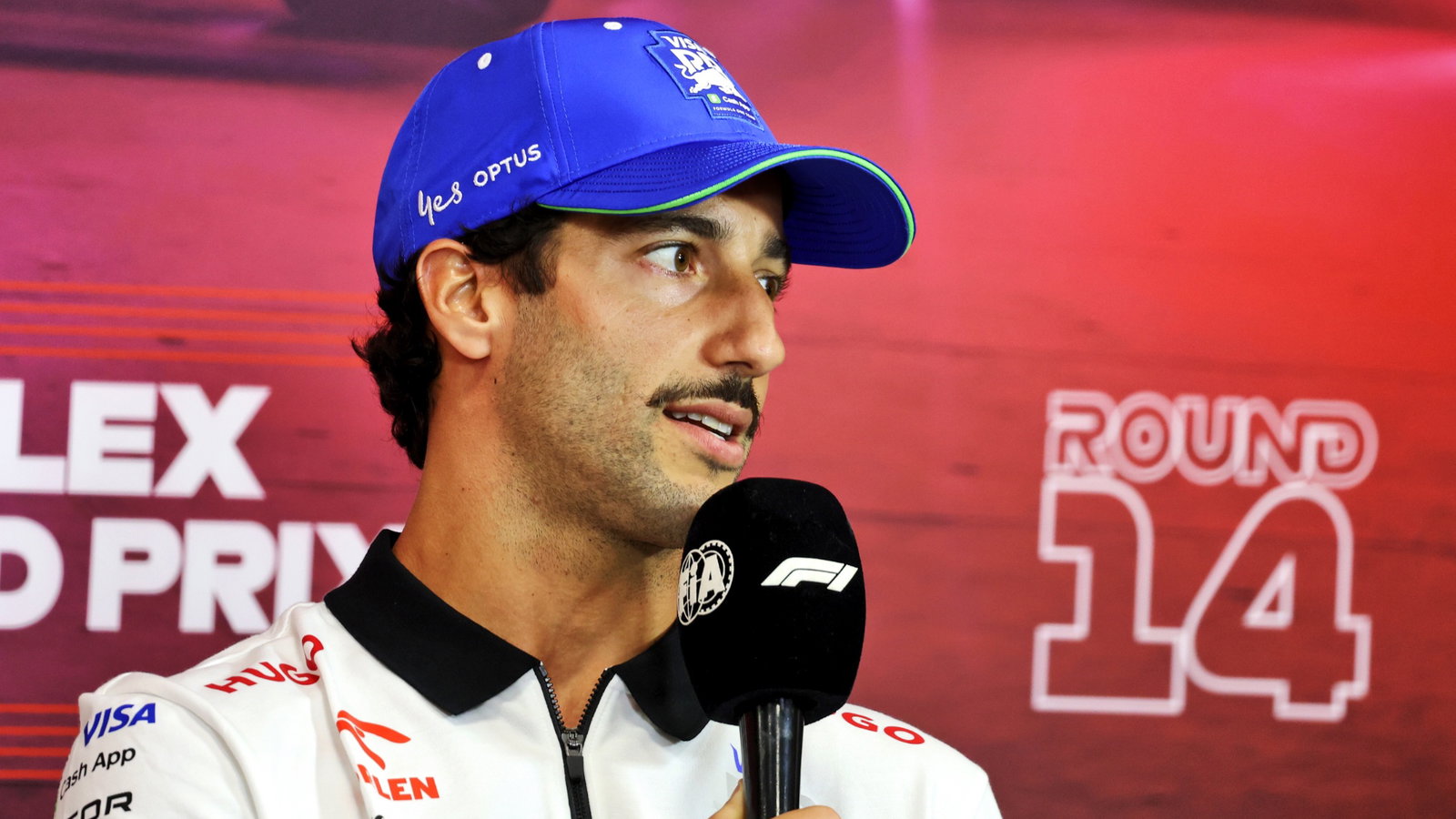 Daniel Ricciardo (AUS) RB in the FIA Press Conference. Formula 1 World Championship, Rd 14, Belgian Grand Prix, Spa