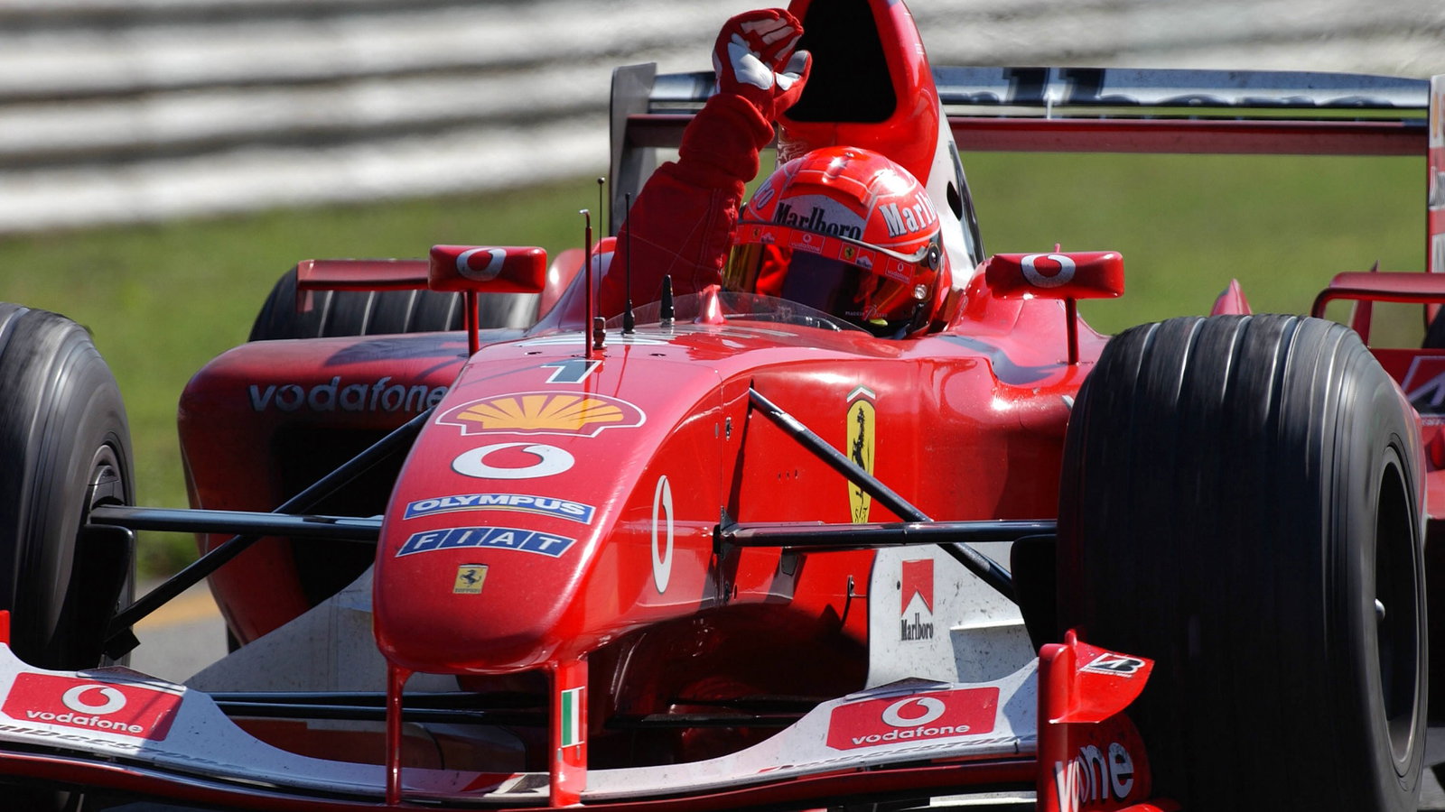 Michael Schumacher of Ferrari F1 wins the 2003 Italian Formula One Grand Prix,