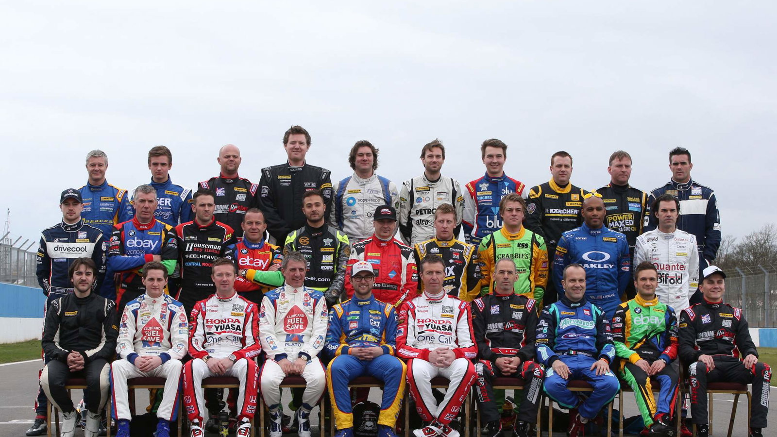 BTCC Drivers class photo for 2014