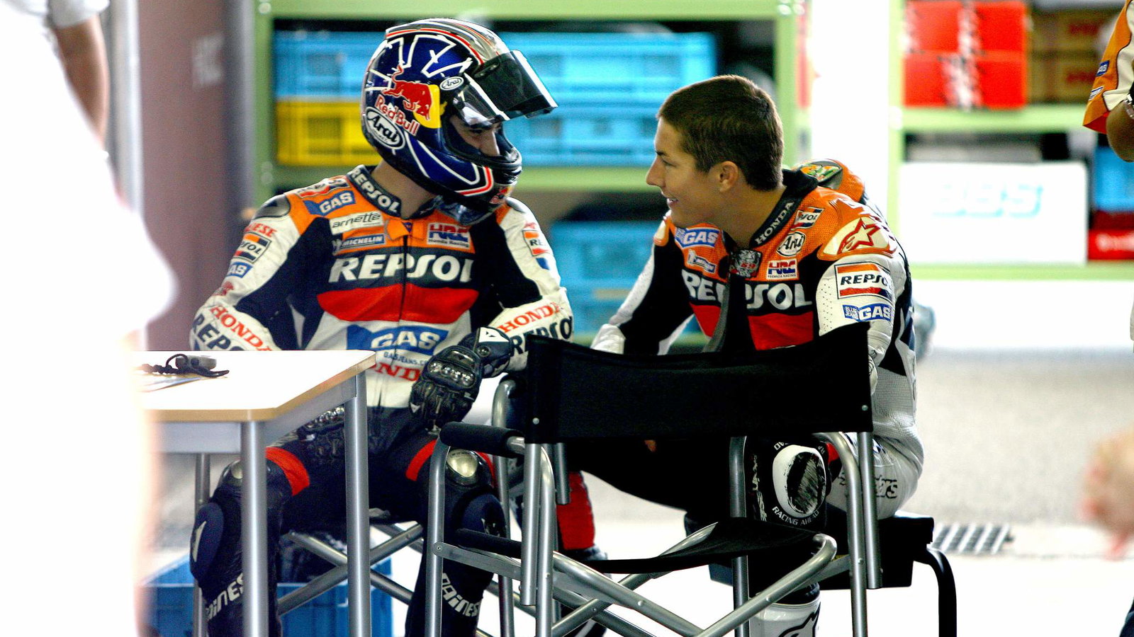Pedrosa and Hayden, Motegi MotoGP test, 2006